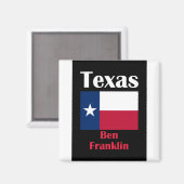 Ben Franklin TX Magnet (Vorderseite/Rückseite)
