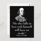 Ben Franklin und Quote Postkarte (Vorne/Hinten)