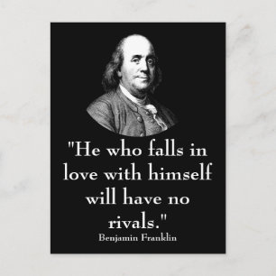 Ben Franklin und Quote Postkarte