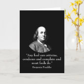 Ben Franklin und Zitat Karte (Gelbe Blume)