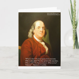 Ben Franklin (What is Wise) Quote Geschenke & Kart Karte