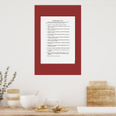 Ben Franklins 13 Tugenden Poster (Küche)