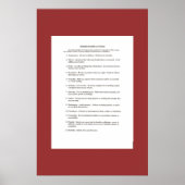 Ben Franklins 13 Tugenden Poster (Vorne)