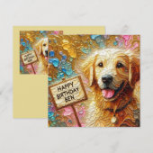 BEN ~ Geburtstagskarte ~ Goldener Retriever ~ (Vorne/Hinten)