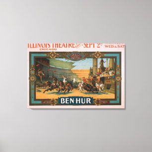Ben-Hur im Illinois Theatre Poster in Chicago Leinwanddruck