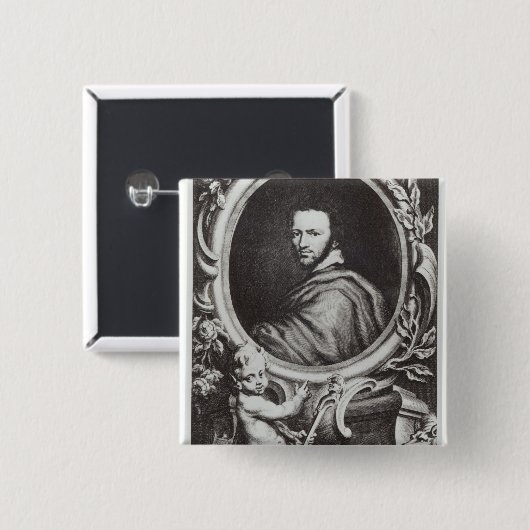 Ben Jonson-Englischstückeschreiber Button (Vorne & Hinten)