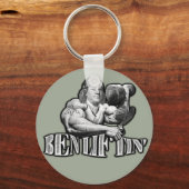 Ben Liftin Bodybuilding Ben Franklin Schlüsselanhä Schlüsselanhänger (Vorderseite)