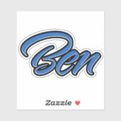 Ben Name blue Aufkleber Sticker Stickerset (Blatt)