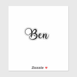 Ben Name - Handgeschriebene Kalligrafie Aufkleber