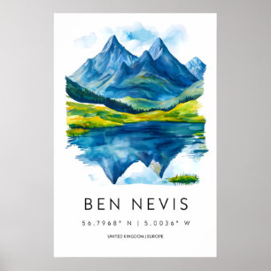 Ben Nevis Aquarell 1 Poster
