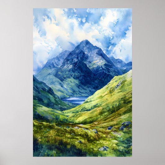 Ben Nevis Aquarell 2 Poster (Vorne)
