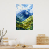 Ben Nevis Aquarell 2 Poster (Küche)