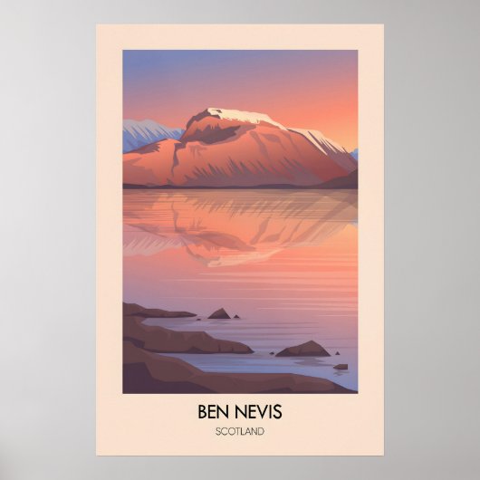 Ben Nevis Modern Travel Poster (Vorne)