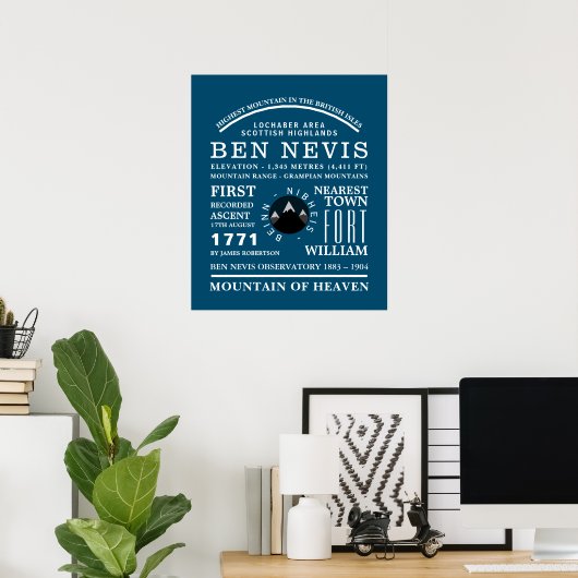 Ben Nevis, Mountain Expeditions Information Poster (Heimbüro)