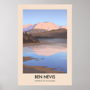 Ben Nevis Munros von Schottland Reiseplakat Poster