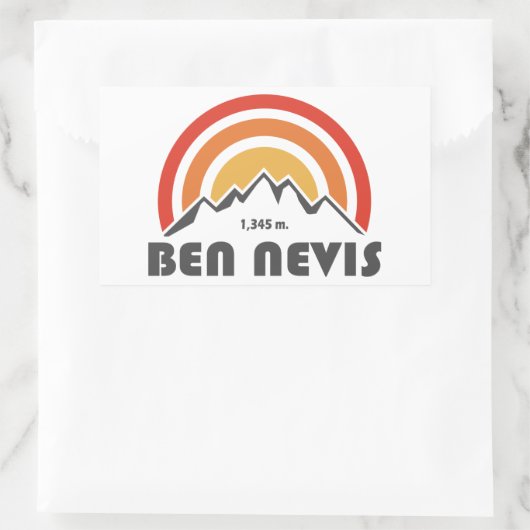 Ben Nevis Rechteckiger Aufkleber (Tasche)