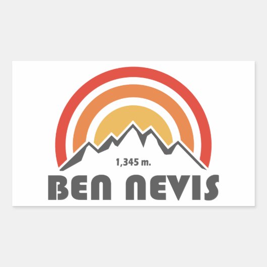 Ben Nevis Rechteckiger Aufkleber (Vorderseite)