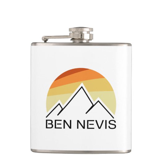 Ben Nevis Retro Flachmann (Vorderseite)