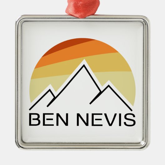 Ben Nevis Retro Ornament Aus Metall (Vorne)