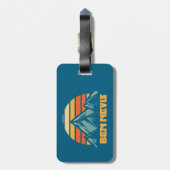 Ben Nevis Retro Turquoise Gepäckanhänger (Rückseite vertikal)