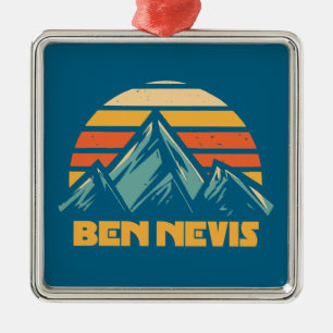 Ben Nevis Retro Turquoise Ornament Aus Metall