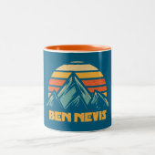 Ben Nevis Retro Turquoise Zweifarbige Tasse (Mittel)
