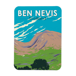 Ben Nevis Schottland Reise Kunst Vintage Magnet