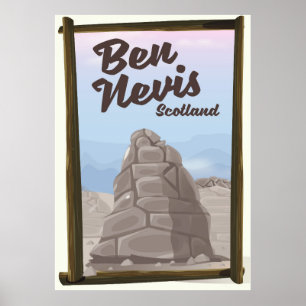 Ben Nevis Schottland Reiseplakat Poster