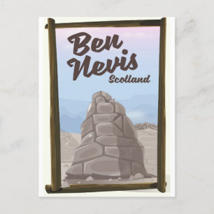 Ben Nevis Schottland Reiseplakat Postkarte