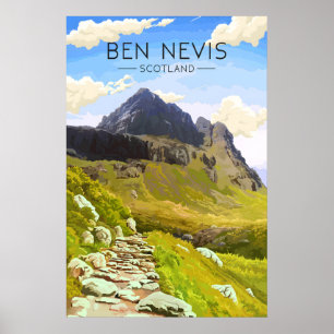 Ben Nevis Schottland Reiseplakat Tag Poster