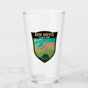 Ben Nevis Scotland Travel Art Vintag Glas