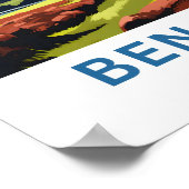 Ben Nevis Scotland Travel Print Poster (Ecke)