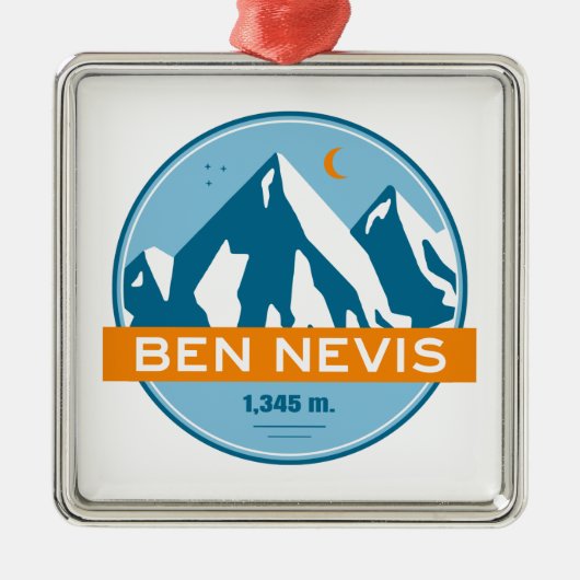 Ben Nevis Stars Moon Ornament Aus Metall (Vorne)