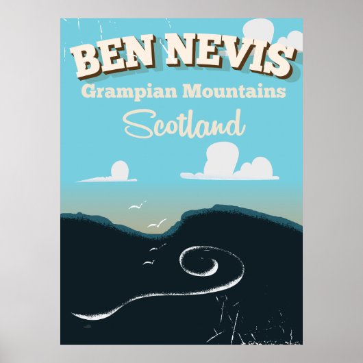 Ben Nevis Vintage Reiseplakat Poster (Vorne)