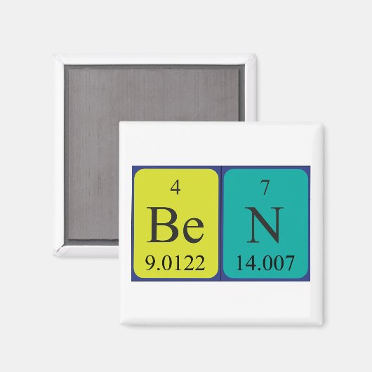 Ben Periodenmagnet Magnet (Vorderseite/Rückseite)