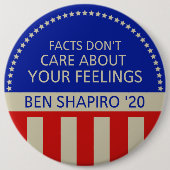Ben Shapiro für Präsidenten Button - Reagan-Art (Vorderseite)