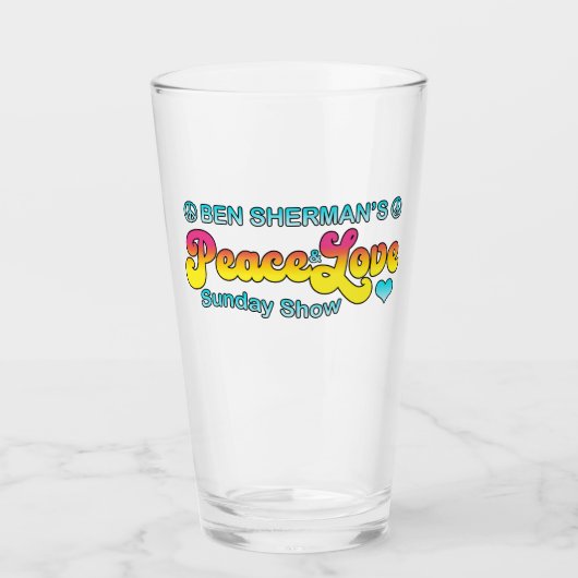 Ben Shermans "Peace & Liebe Sunday Show" Glas (Vorderseite)