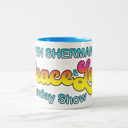 Ben Shermans "Peace & Liebe Sunday Show" Zweifarbige Tasse (Mittel)
