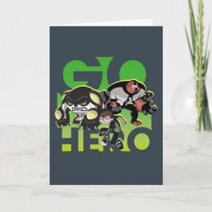 Ben Tennyson, Cannonbolt, and Four Arms - Go Hero Karte