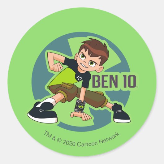 Ben Tennyson Omnitrix Graphic Runder Aufkleber (Vorderseite)
