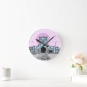 Ben Thanh Market Saigon Vietnam Illustration Runde Wanduhr (Zuhause)