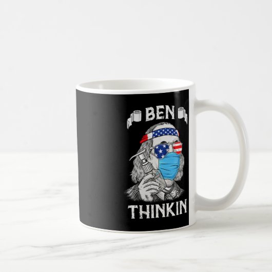 Ben Thinkin 4. Juli Fun Benjamin Franklin Patr Kaffeetasse (Rechts)