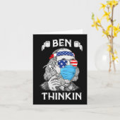 Ben Thinkin 4. Juli Fun Benjamin Franklin Patr Karte (Gelbe Blume)