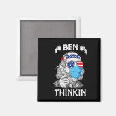 Ben Thinkin 4. Juli Fun Benjamin Franklin Patr Magnet (Vorderseite/Rückseite)