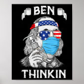 Ben Thinkin 4. Juli Fun Benjamin Franklin Patr Poster (Vorne)