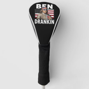 Ben trank Bier 4. Juli Vintage-Flagge Lustig Golf Headcover