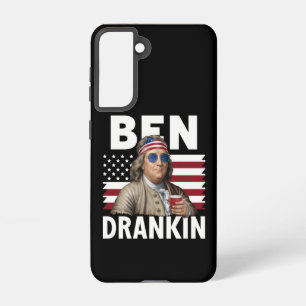 Ben trank Bier am 4. Juli Vintage-Flagge Lustig Samsung Galaxy Hülle