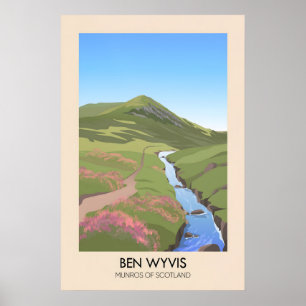 Ben Wyvis Poster von Munros of Scotland