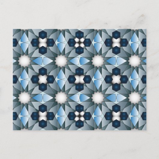 Ben Yusuf Madrasa Geometric Pattern 004 Postkarte (Vorderseite)