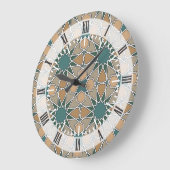 Ben Yusuf Madrasa Geometric Pattern 006 Große Wanduhr (Winkel)